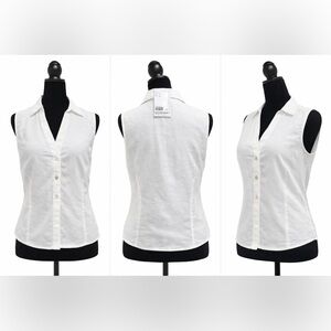 White tennis tank button up